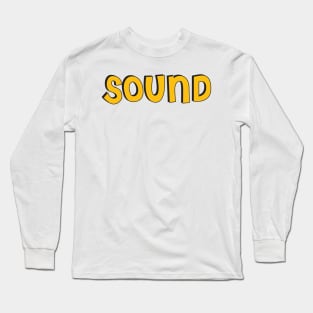 Film Crew On Set - Sound - Gold Text - Front Long Sleeve T-Shirt